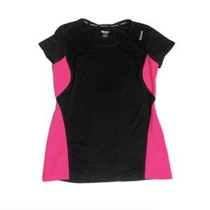 Reebok Running TShirt - Black/Hot Pink - Women's S